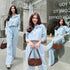 Long Sleeve Button Shirt with Trouser